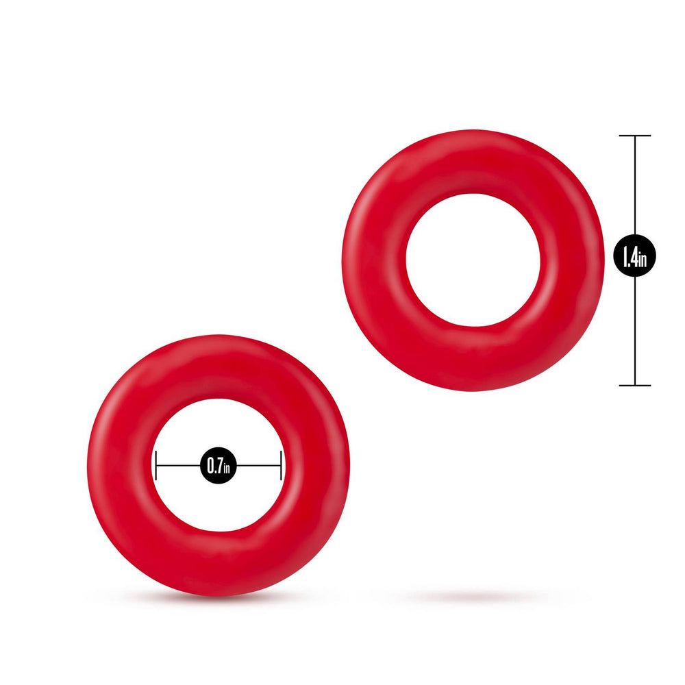 Stay Hard Donut Rings Rosso