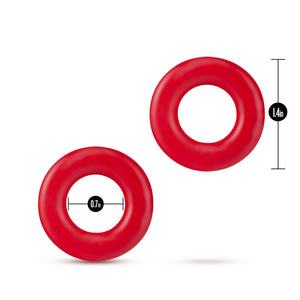 Stay Hard Donut Rings Rosso