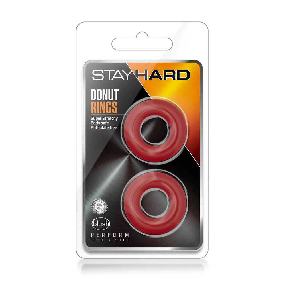 Stay Hard Donut Rings Rosso