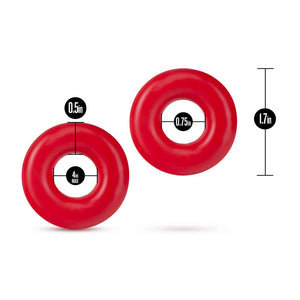 Stay Hard Donut Rings Oversized Rosso
