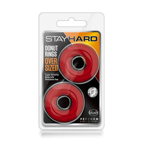 Stay Hard Donut Rings Oversized Rosso
