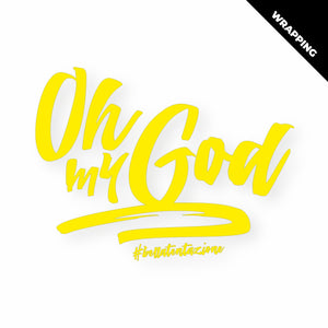 Adesivo "Oh My God" Giallo - 22cm