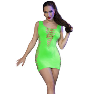 Vestito CR-4618 Verde Fluo - Tg. S/M