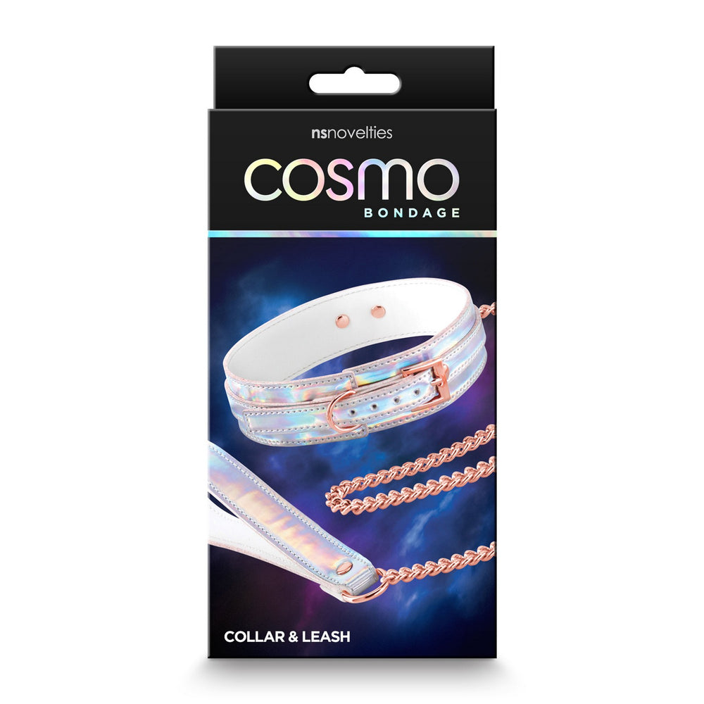 Cosmo Bondage Collar & Leash - Holographic