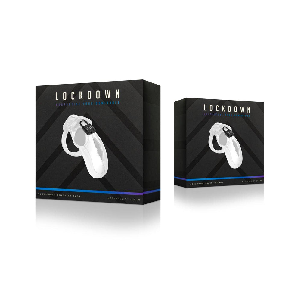 Lockdown Chastity Cage Trasparente - M