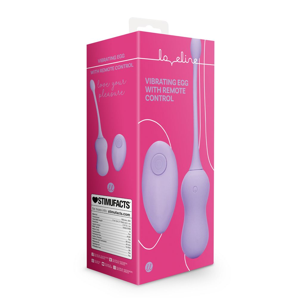 Loveline Vibrating Egg with Remote Control - Viola