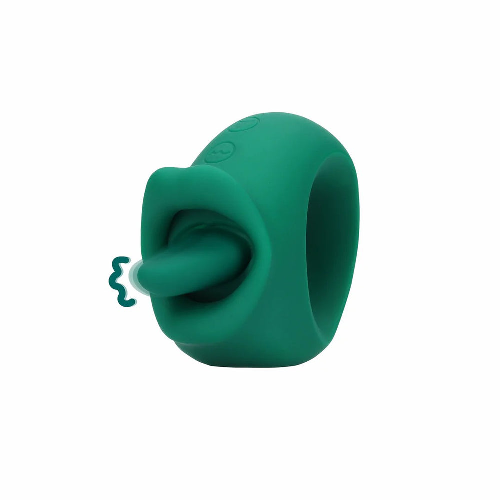 Licking and Vibrating Clitoral Stimulator - Verde