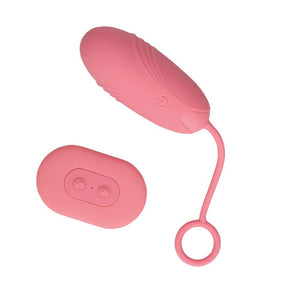 Loveline Ultra Soft Silicone Egg Vibrator with Remote Control - Rosa