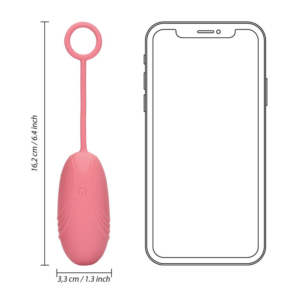 Loveline Ultra Soft Silicone Egg Vibrator with Remote Control - Rosa