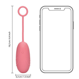 Loveline Ultra Soft Silicone Egg Vibrator with Remote Control - Rosa