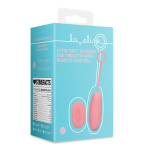 Loveline Ultra Soft Silicone Egg Vibrator with Remote Control - Rosa