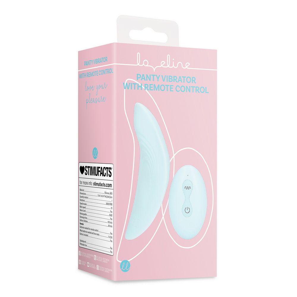 Loveline Panty Vibrator with Remote Control - Azzurro