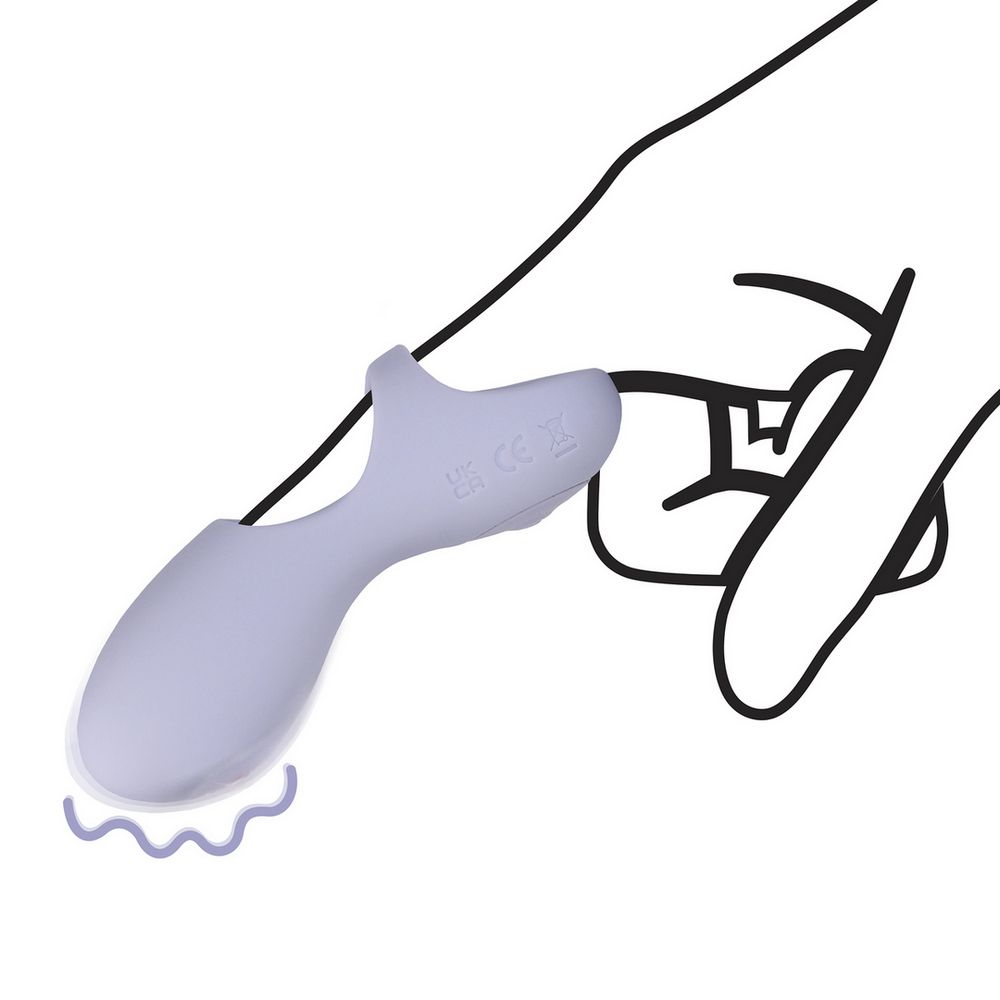 Loveline Silicone Finger Vibrator - Lilla