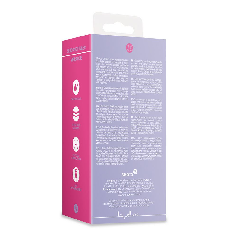 Loveline Silicone Finger Vibrator - Lilla