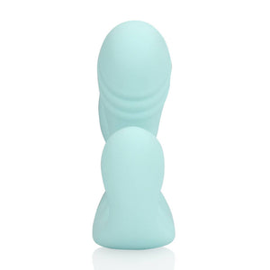 Loveline Three-In-One Liquid Silicone Vibrator - Azzurro