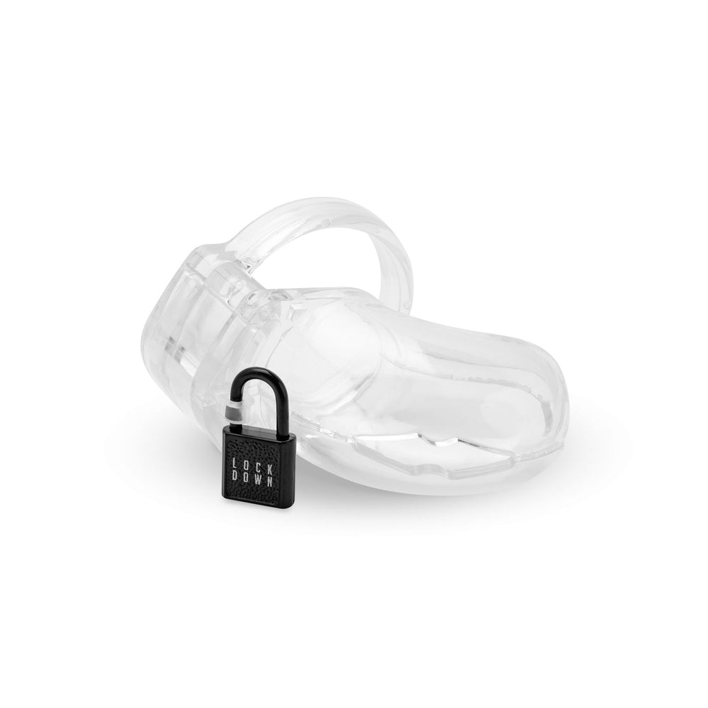 Lockdown Chastity Cage Trasparente - S