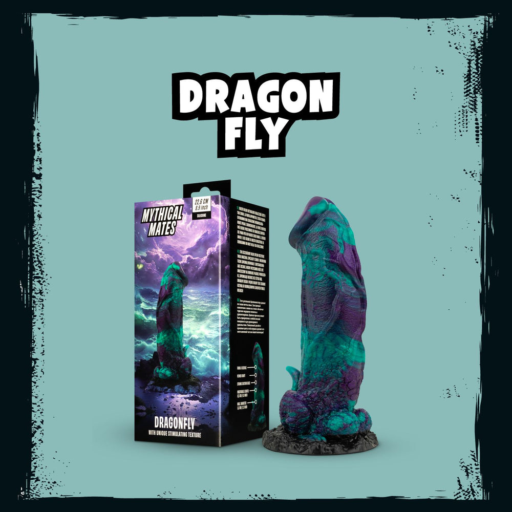 Mythical Mates - Dragonfly Dildo Purple & Green
