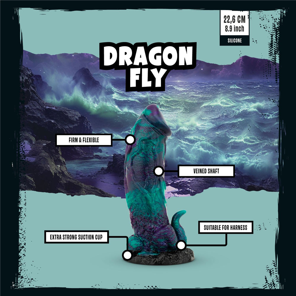 Mythical Mates - Dragonfly Dildo Purple & Green
