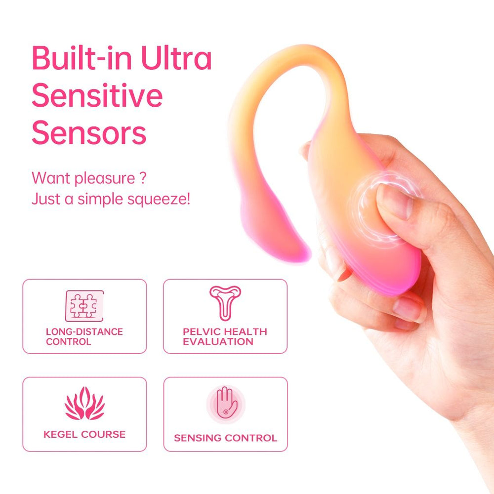 Flamingo Max Vibrating Egg & Kegel Trainer in One - Arancio