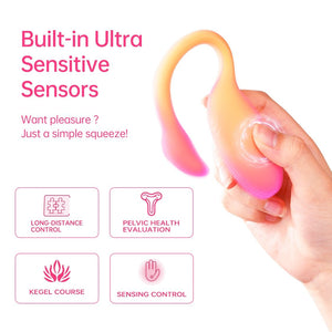 Flamingo Max Vibrating Egg & Kegel Trainer in One - Arancio