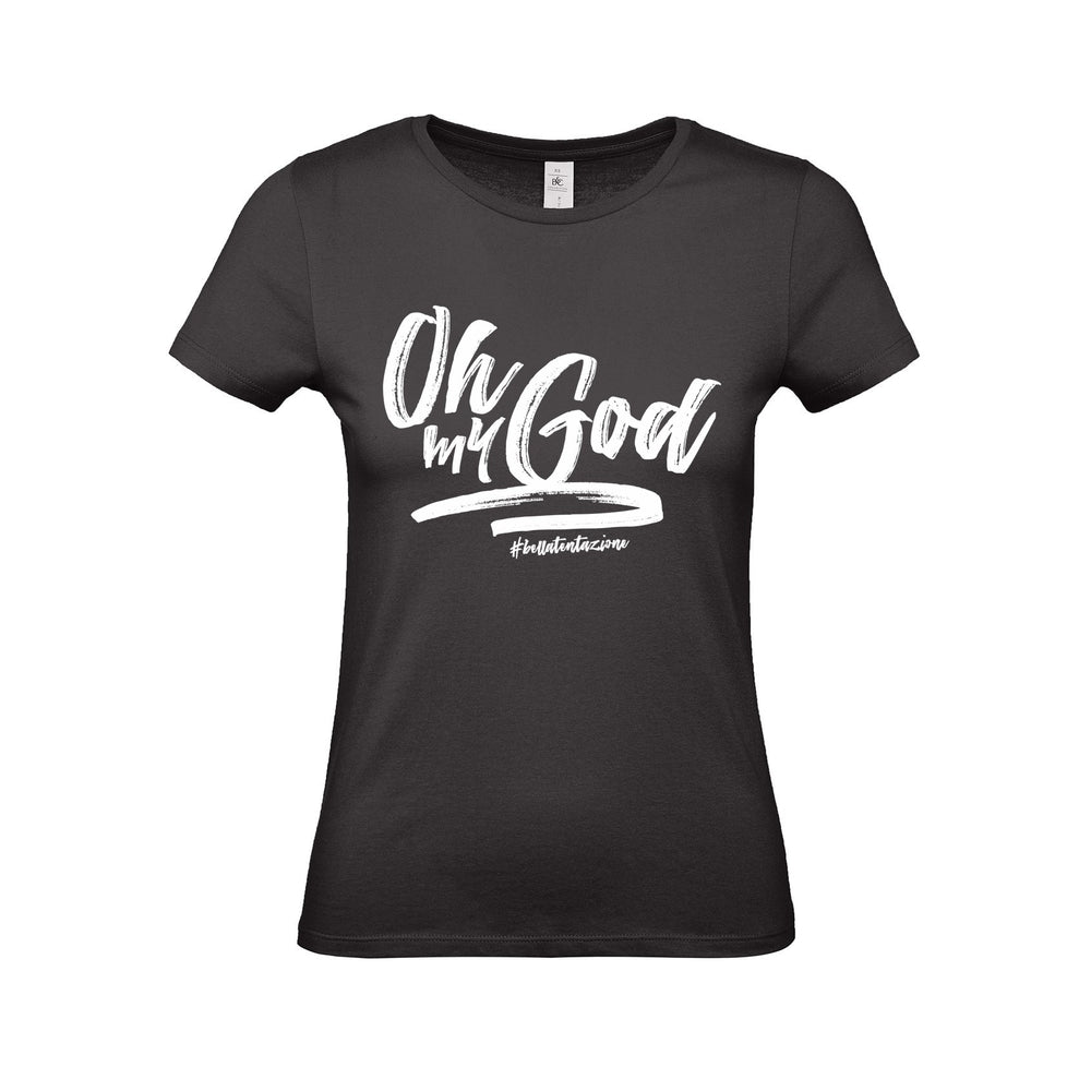 T-Shirt "Oh My God" Donna Nero - S