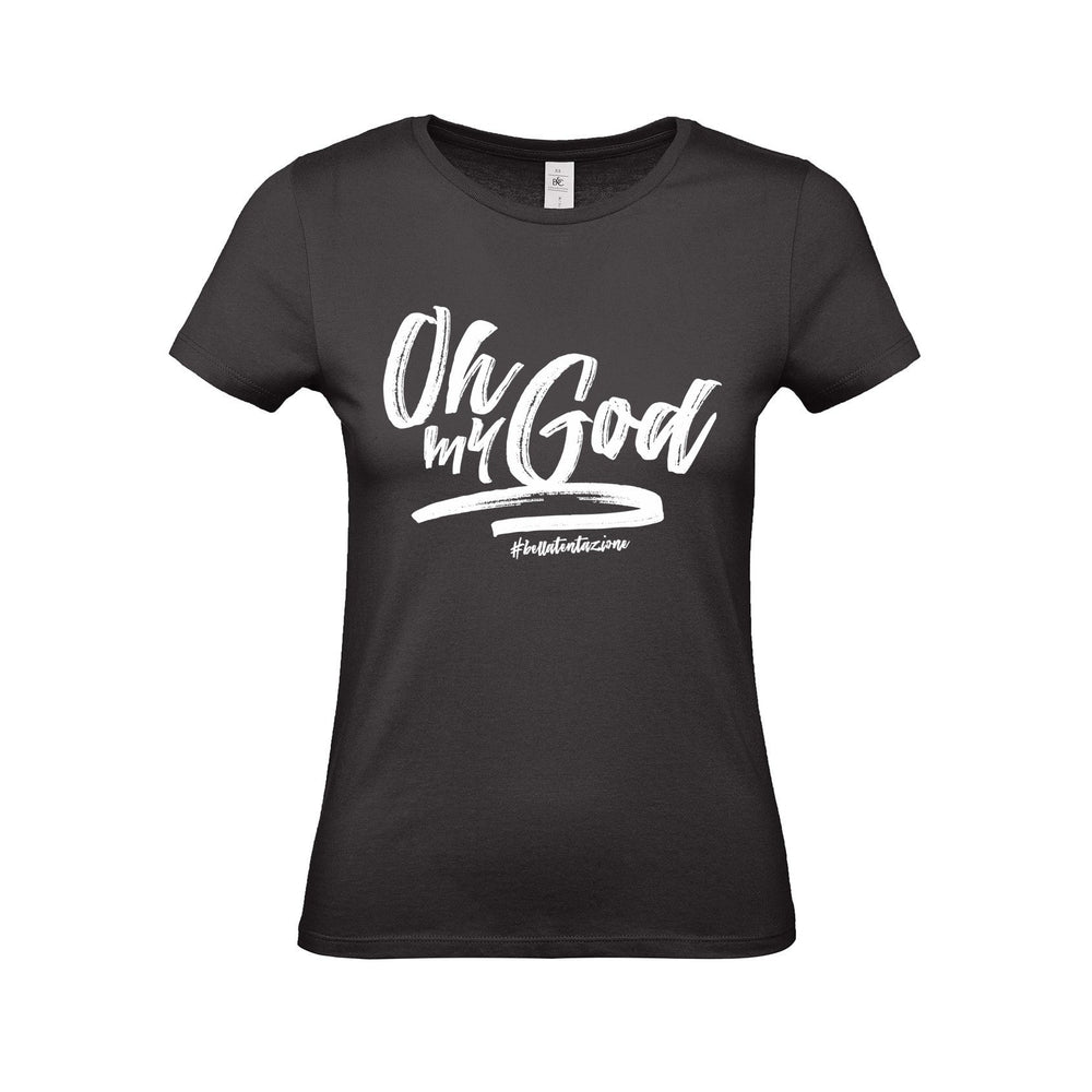 T-Shirt "Oh My God" Donna Nero - XL