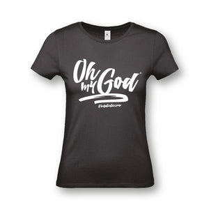 T-Shirt "Oh My God" Donna Nero - L