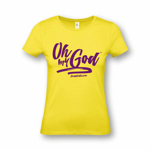 T-Shirt "Oh My God" Donna Giallo - S