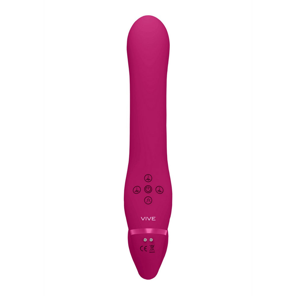 Dual Vibrating & Air Wave Tickler Strapless Rosa