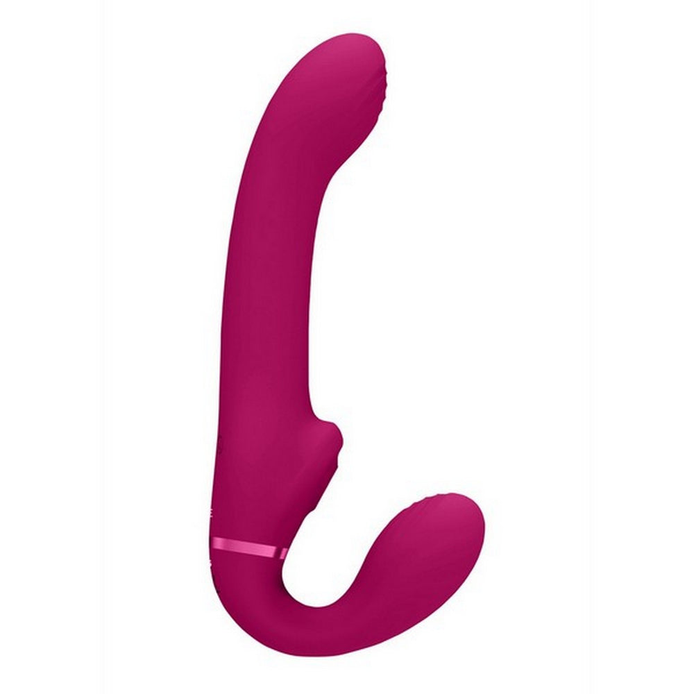 Dual Vibrating & Air Wave Tickler Strapless Rosa
