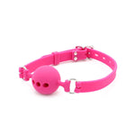 Silicone Ball Gag with Holes - Rosa