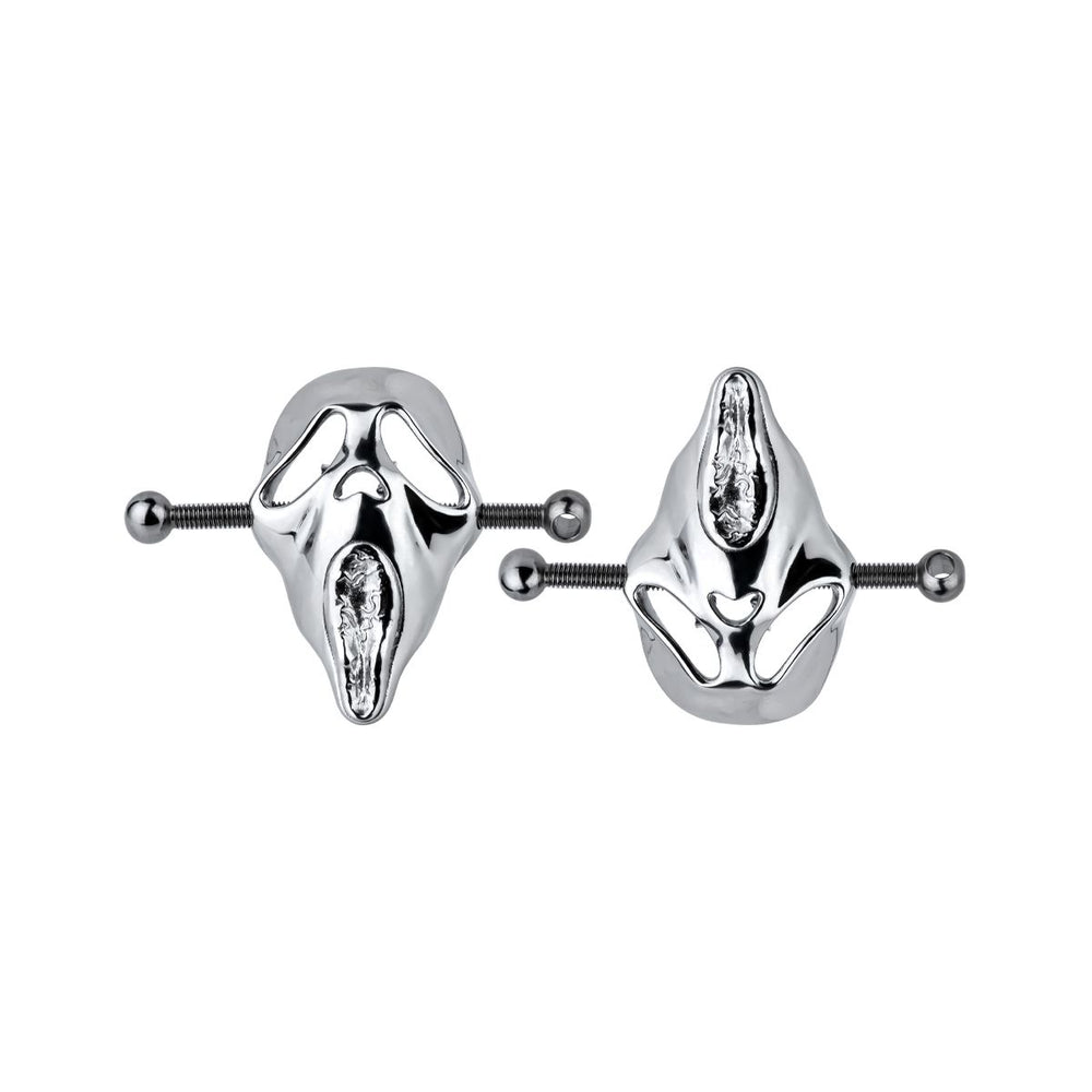 Ghostface Mask Nipple Clamps