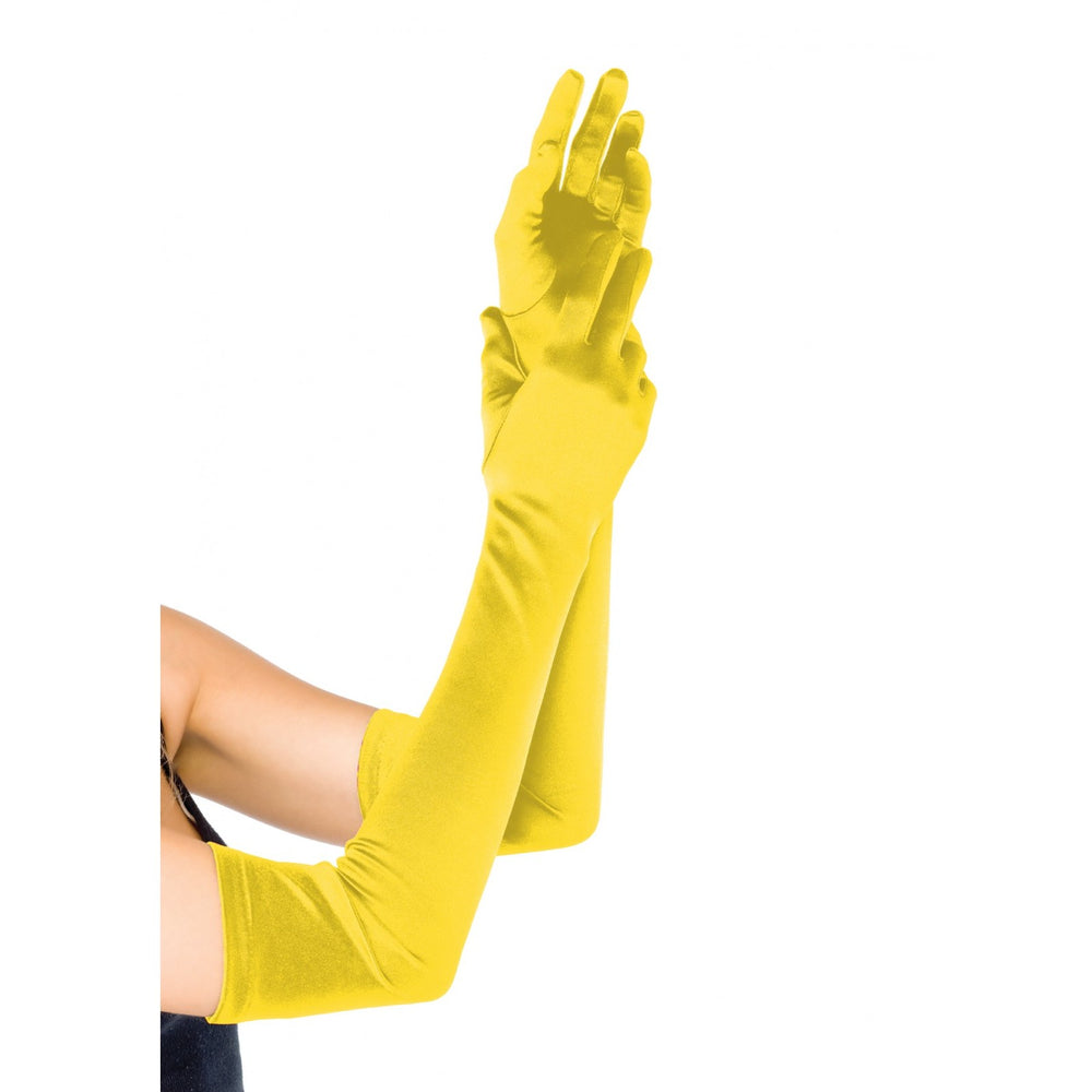 Extra Long Satin Gloves Giallo