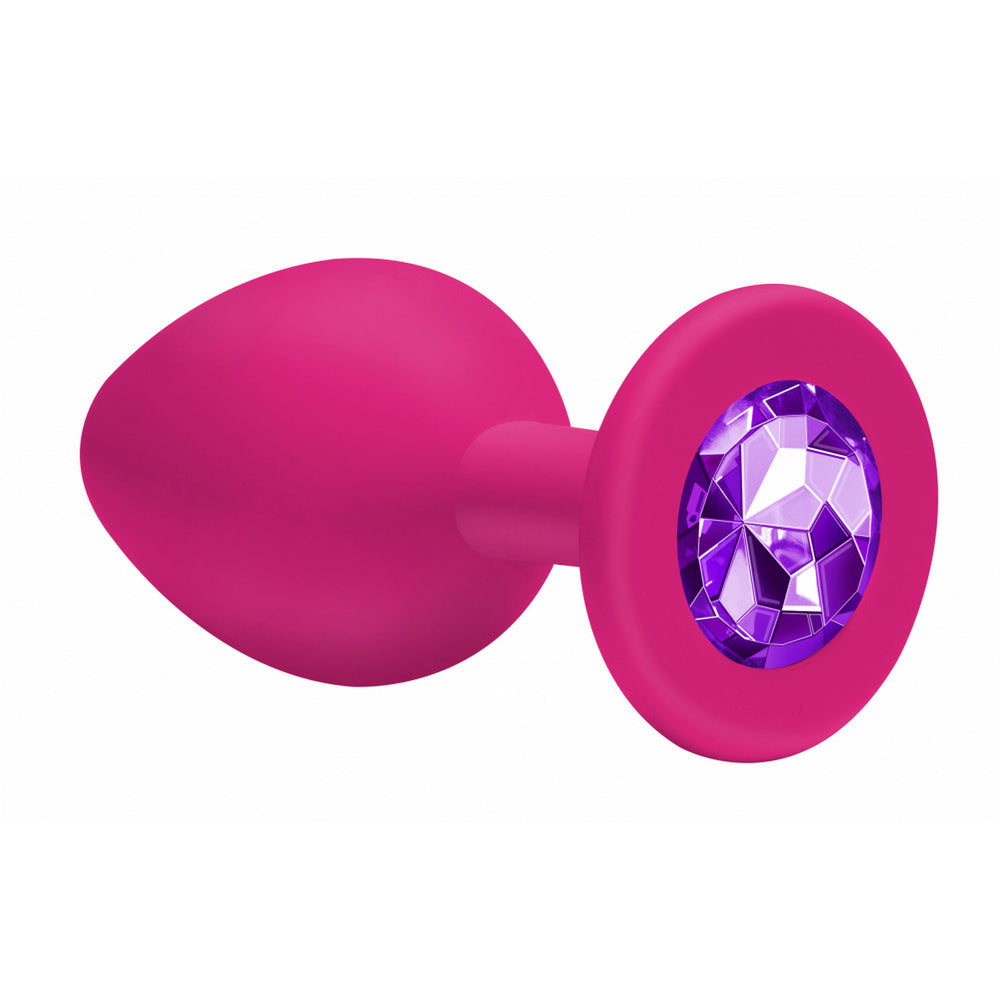Anal Plug - Pink purple crystal Small