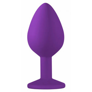 Anal Plug - Purple Light Blue Crystal Medium