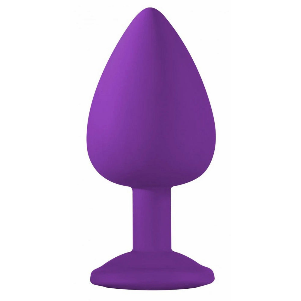 Anal Plug -  Purple Light Blue Crystal Large