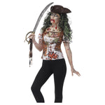 Zombie Pirate Wench T-Shirt - tg S