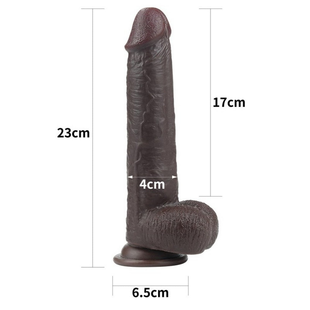 9'' Sliding Skin Dual Layer Dong Marrone