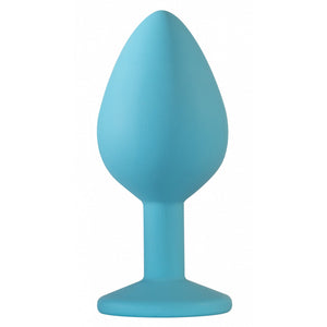 Anal Plug - Turquoise light purple crystal Medium