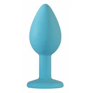 Anal Plug - Turquoise light purple crystal Small