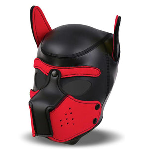 Neoprene Dog Hound Removable Muzzle Rosso