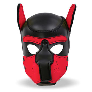 Neoprene Dog Hound Removable Muzzle Rosso